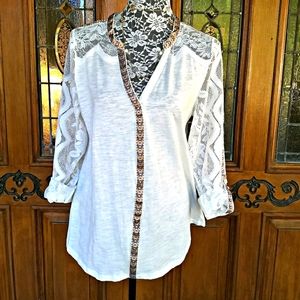 Hannah White Lace Top